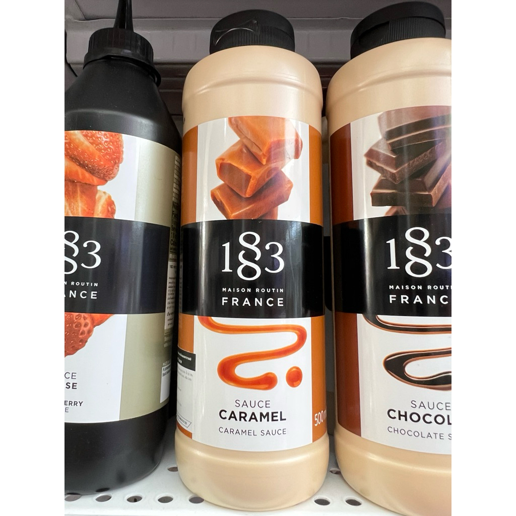 🍯ซอสคาราเมล 500ml 1883 Maison Routin Caramel Sauce ซอสราดหน้าขนม ตกแต่งเครื่องดื่ม ไอศกรีม รสเข้มข้น