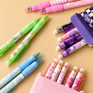 🔥ราคาส่ง🔥ปากกากดลบได้ลายการ์ตูน เจลสีน้ำเงิน✔️พร้อมส่ง ปากกาลบได้แบบกด เครื่องเขียน ปากกาเจลลบได้