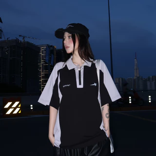 Karants Polo Oversize เสื้อแจ็คเก็ตผ้าฝ้ายปิเก้เรียบ มีซิป สำหรับผู้ชายและผู้หญิง Unisex - KR52