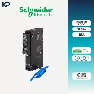 Schneider เบรกเกอร์กันดูด RCBO 1P 10A 16A 20A 32A 40A 50A 6kA 30mA ลูกเซอร์กิตกันดูด ลูกย่อยกันดูด QO1C06RCBO30 Square D