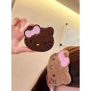 【พร้อมส่งจากไทย】Cute Kitty Magic Hair Clip กิ๊บติดผมหน้าหมีโบว์ชมพู ผ้าขนนุ่ม กิ๊บซ่อนผมเก็บผมด้านข้าง สไตล์คิ้วท์เกาหลี