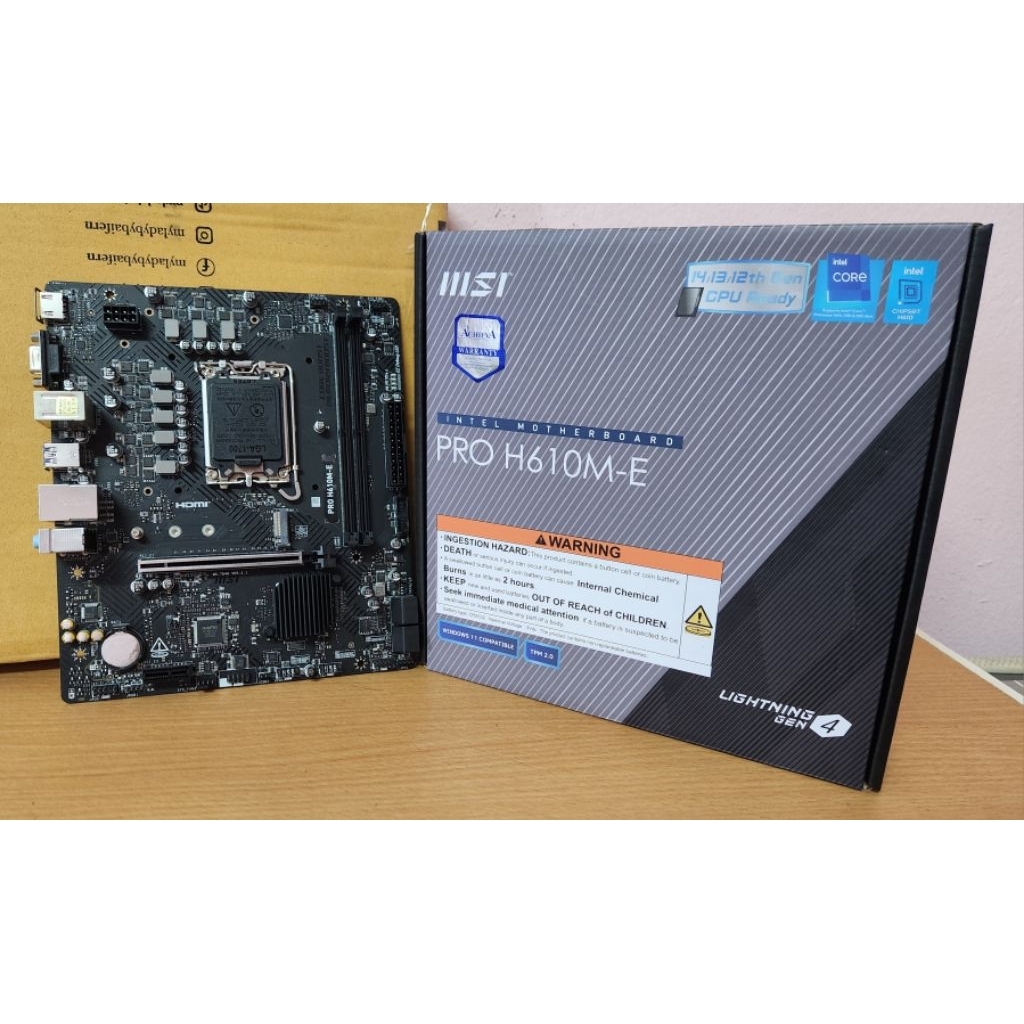 Mainboard MSI PRO H610M-E DDR5 LGA 1700 รองรับ Intel 12,13,14th Gen //ประกันAchieva 06/10/2028 *สินค