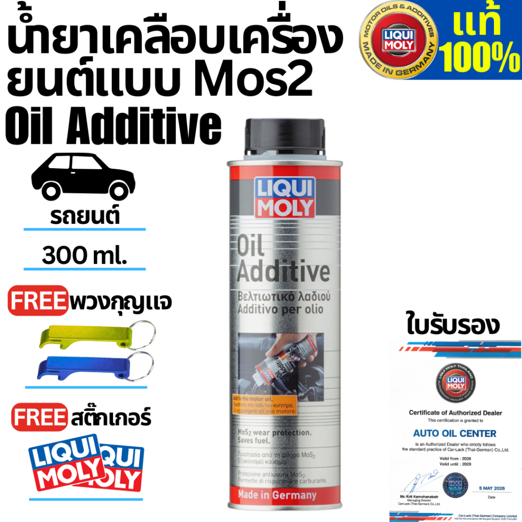 oil additive สารเคลือบและลดแรงเสียดทานเครื่องยนต์ ขนาด 300 ml.  LIQUI MOLY