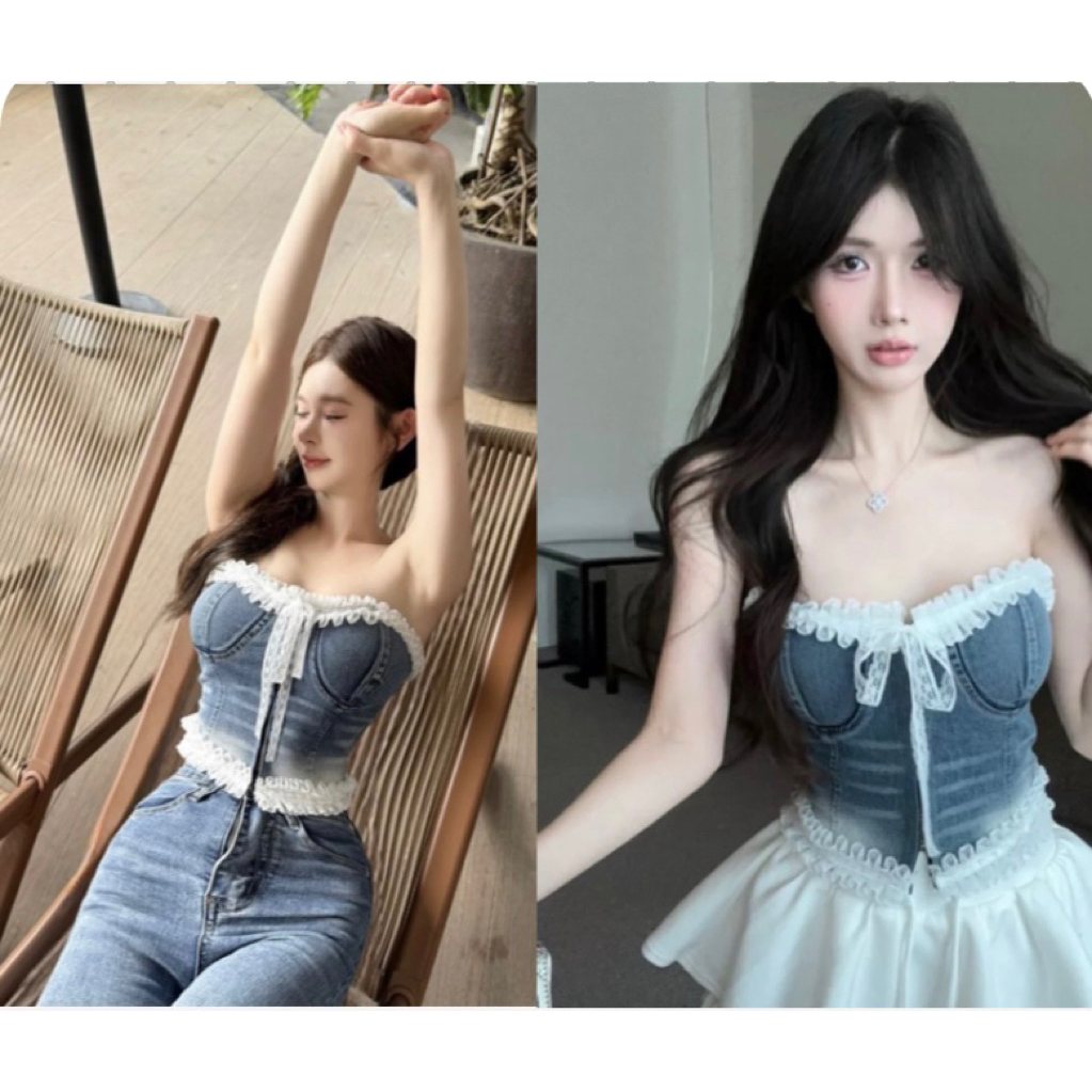 ครอปเกาะอก closet ลูกไม้