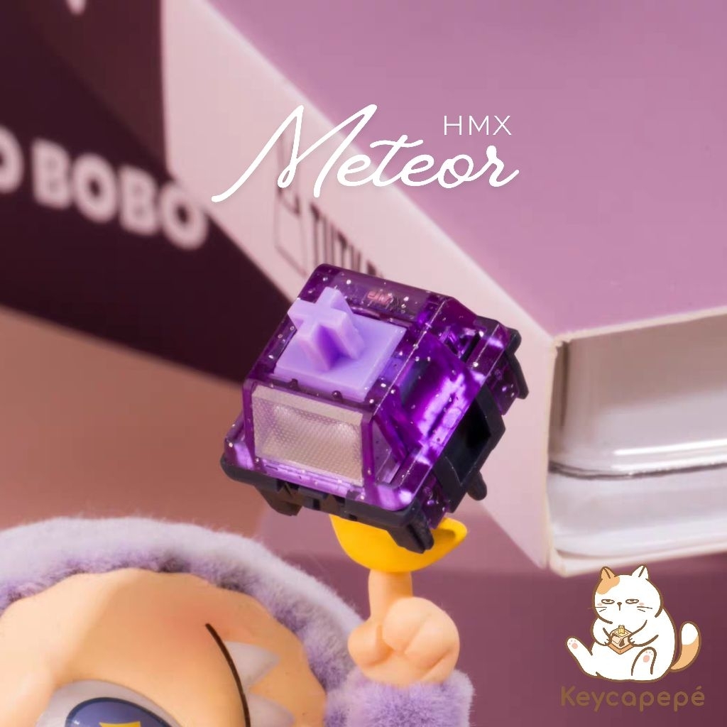 HMX Meteor linear switch (10ชิ้น) pre lubed สวิตช์คีย์บอร์ด 1จังหวะ พรีลูป