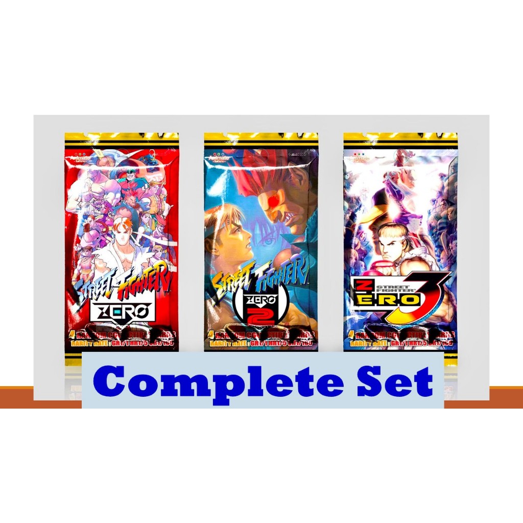 #แบบครบชุด# ระดับ N, R, SR และ SSR STREET FIGHTER ZERO Card Collection by Animate ใส่ซองกันรอยทุกใบ