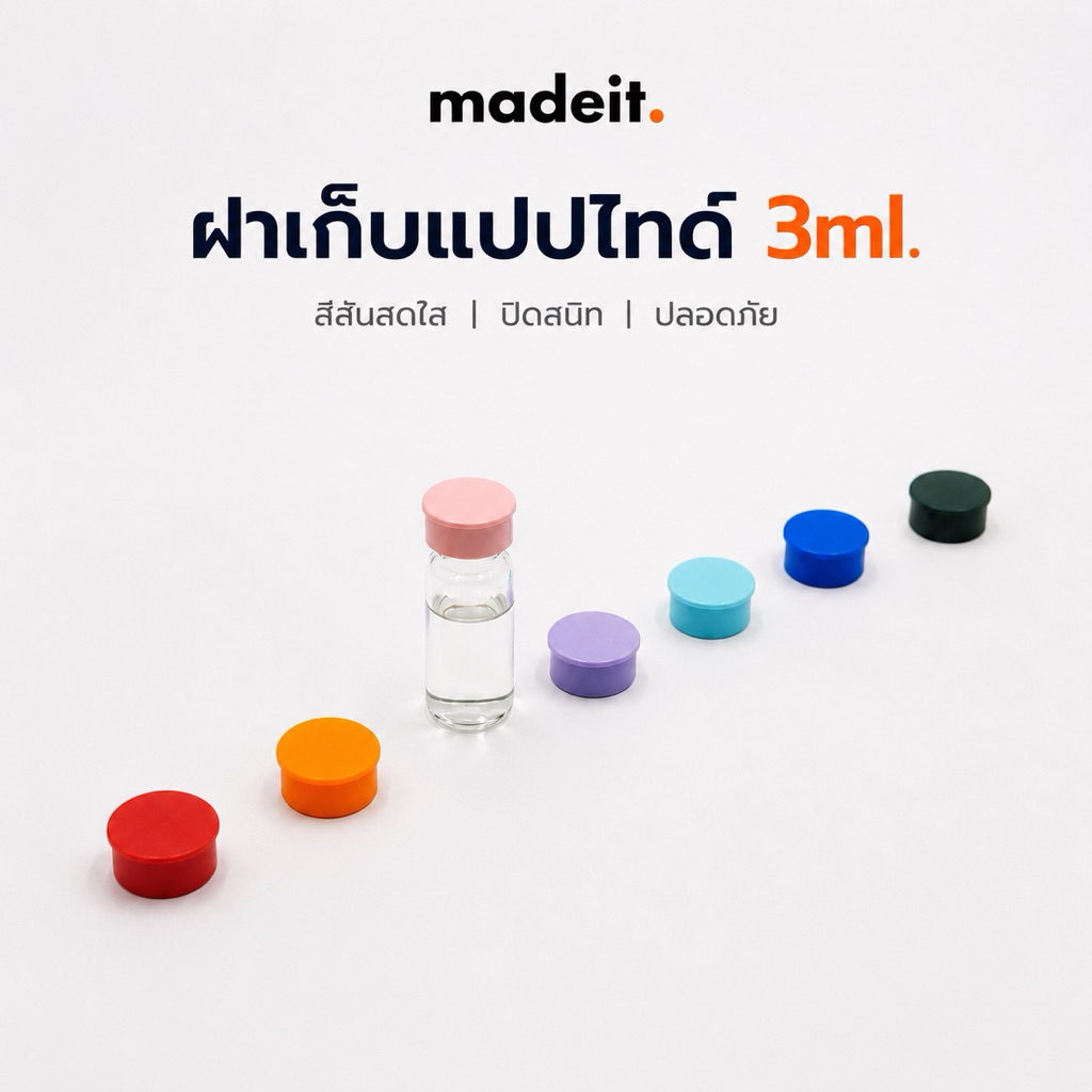 ฝาขวดเปปไทด์  ฝาปิดขวดยา ฝาครอบขวดแก้ว อุปกรณ์เปปไทด์ 3 ml Vial Cap / 10 ml Vial Cap
