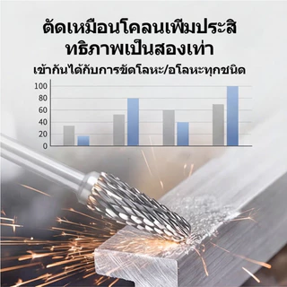 หัวเจียรคาร์ไบด์ ทังสเตน 6 มม. ดอกกัดโรตารี่ A6 C6 F6 L6 M6 สำหรับเจียร ขัด ลบคม โลหะ ไม้ พลาสติก