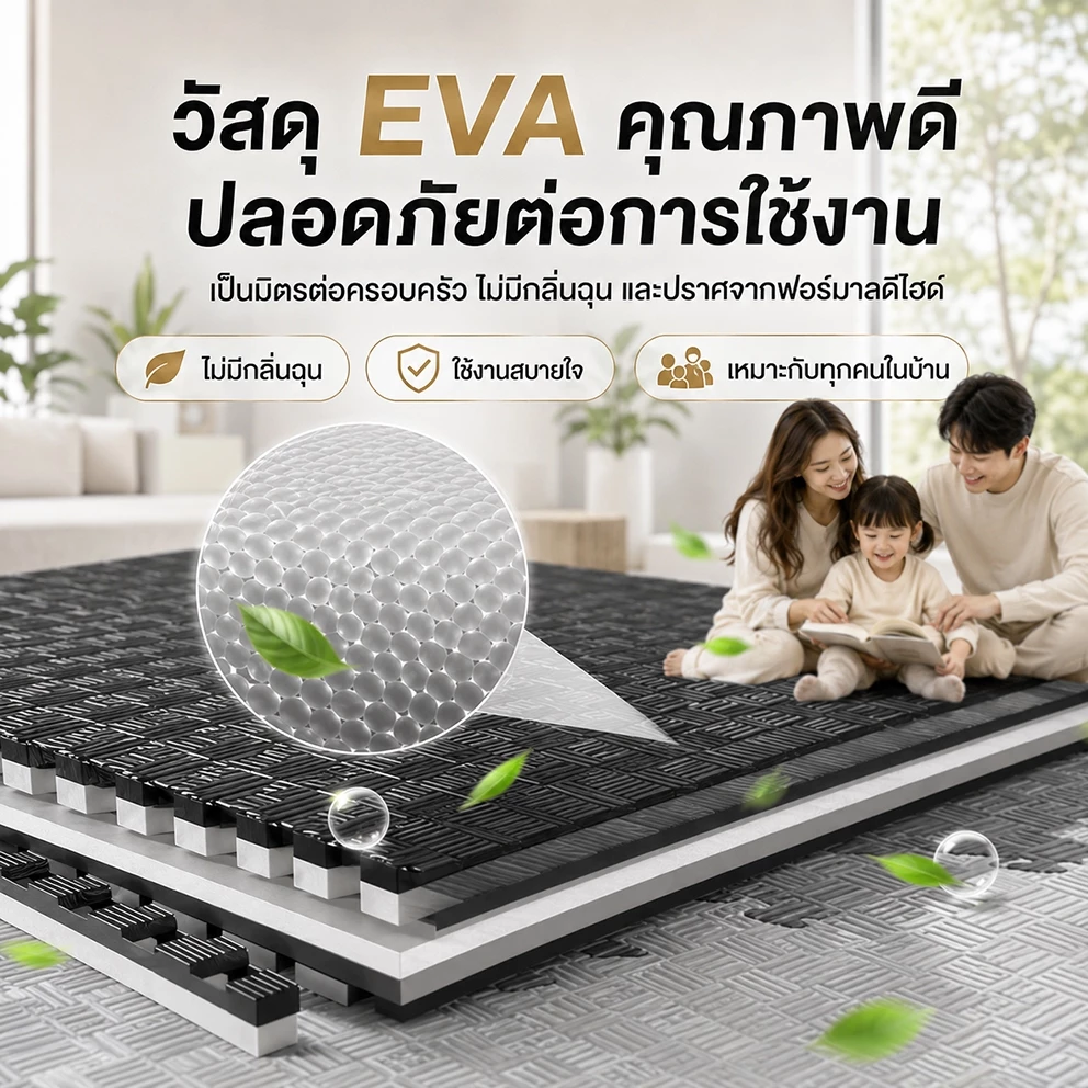 แผ่นยาง EVA 1x1m 2.5cm ปูพื้นฟิตเนส จิ๊กซอว์ กันเสียง thumbnail 10