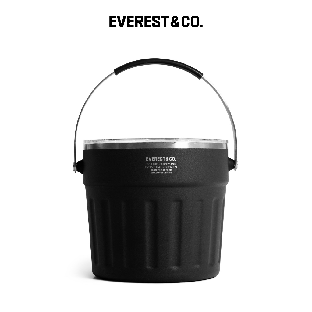 EVEREST&CO. Lake Cooler Bucket ถังแช่น้ำแข็งสแตนเลส ขนาด 7.7 ลิตร พร้อมฝาปิดTritan