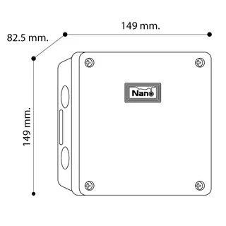 NANO กล่องพักสาย 6x6 ABS รุ่น NANO-204 บล็อคพักสาย Box กันน้ำ สีขาว เหลือง เทา ดำ IP65 มอก.513-2548