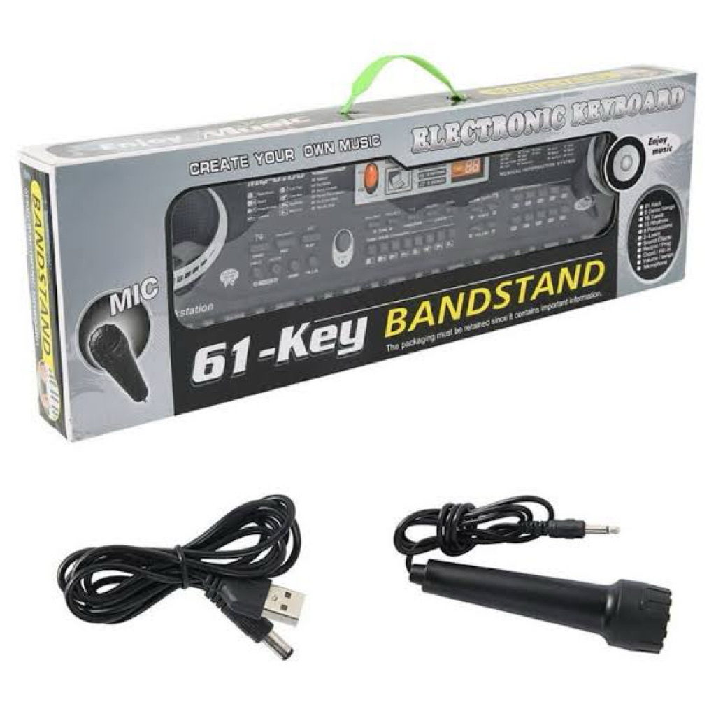 พร้อมส่ง คีย์บอร์ดไฟฟ้า 61 คีย์ รุ่น MQ-6106 ELECTRONIC KEYBOARD 61-Key BANDSTAND