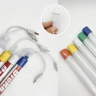 หลอดไฟ LED T8 •18W กันน้ำยาว 120ซ.ม หลอดไฟ LED นีออนสีกันน้ำ ไฟงานวัด หลอดไฟสี ไฟตกแต่ง ไฟพัด มีปลั๊กเสียบในตัว