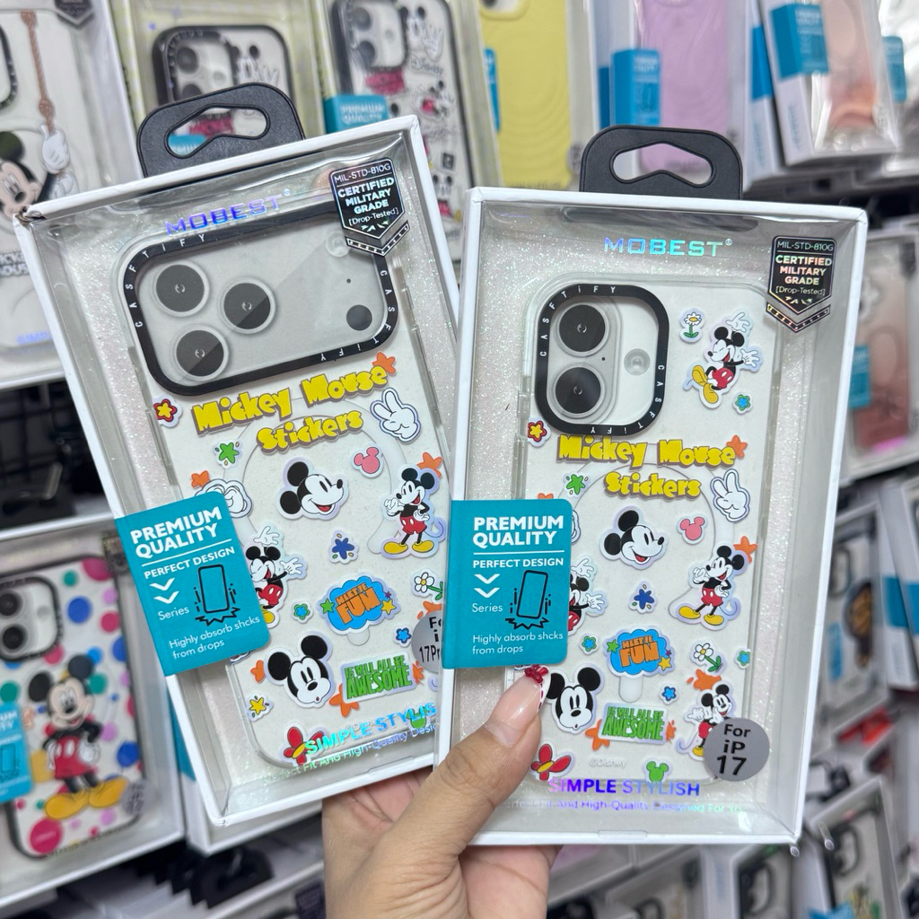 ลายใหม่ Mobest Caseใสลายการ์ตูนน่ารัก มีแม่เหล็กชาร์จสำหรับfor IP15 15promax 16promax 17 17pro 17promax
