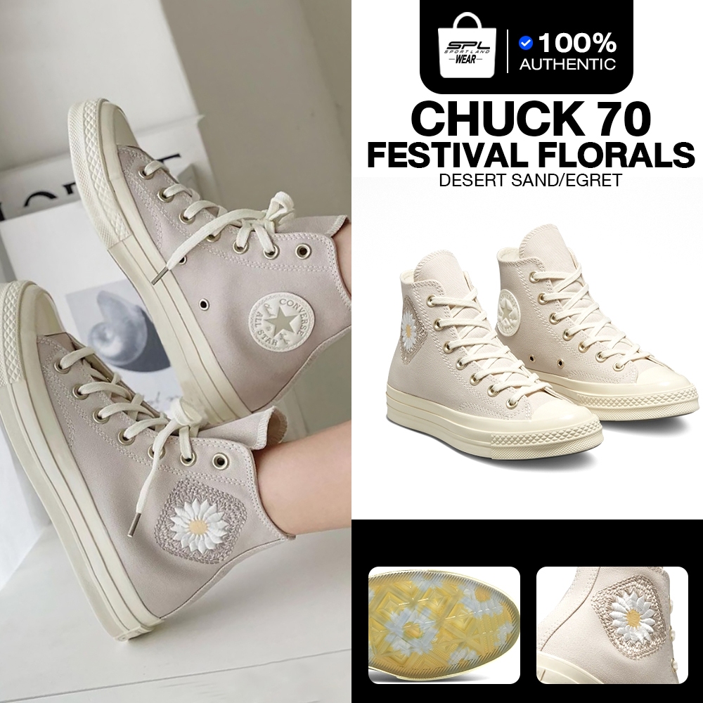 CONVERSE รองเท้าผ้าใบ รองเท้าลำลอง UX CHUCK 70 FESTIVAL- CROCHET HI CREAM  A03519CU3CMXX (3200)