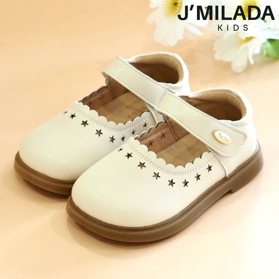 J’Milada Kids รองเท้าคัทชูเด็ก รองเท้าเด็กผู้หญิง รองเท้าเจ้าหญิง หัดเดิน - 5 ขวบ หนังนุ่ม เบา ใส่สบาย (Metoo31)