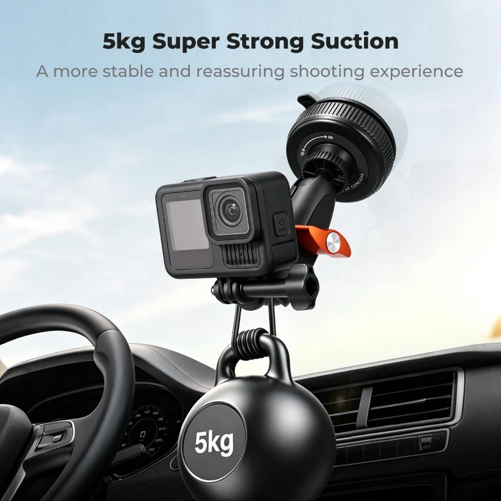 K&F CONCEPT Suction Cup Mount ที่ตั้งกล้องแบบตัวดูด สําหรับ Gopro /DJI OSMO Action /Insta360 thumbnail 6