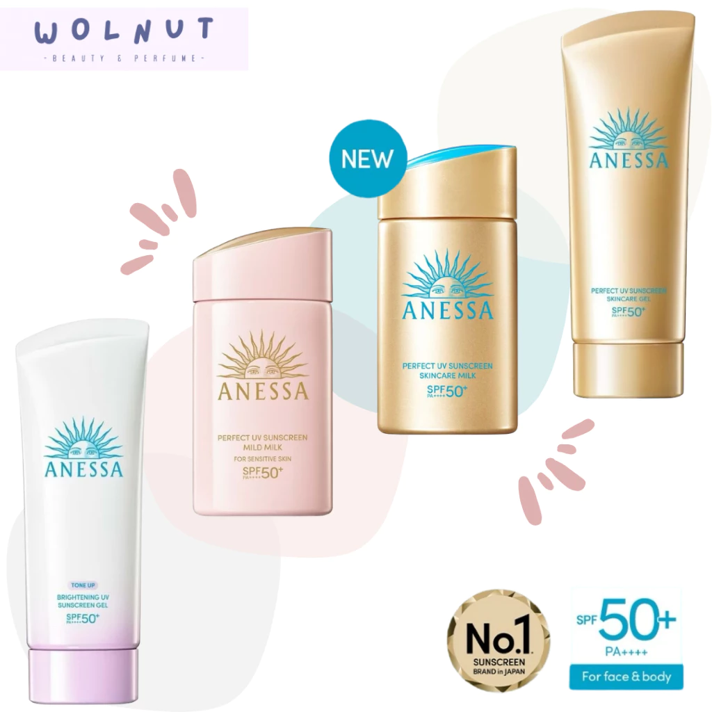 (🐳พร้อมส่ง) ANESSA Perfect UV Sunscreen Skincare Milk SPF50+ PA++++ กันแดด กันน้ำ กันเหงื่อ ซึมไว