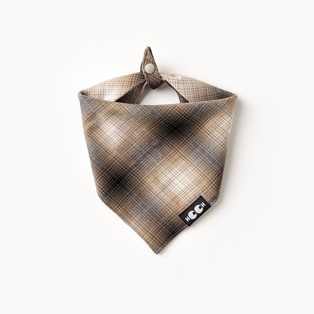 HO.OH - Vintage Ombre Plaid - ผ้าพันคอสัตว์เลี้ยงลายสก็อตไล่เฉดสไตล์วินเทจ