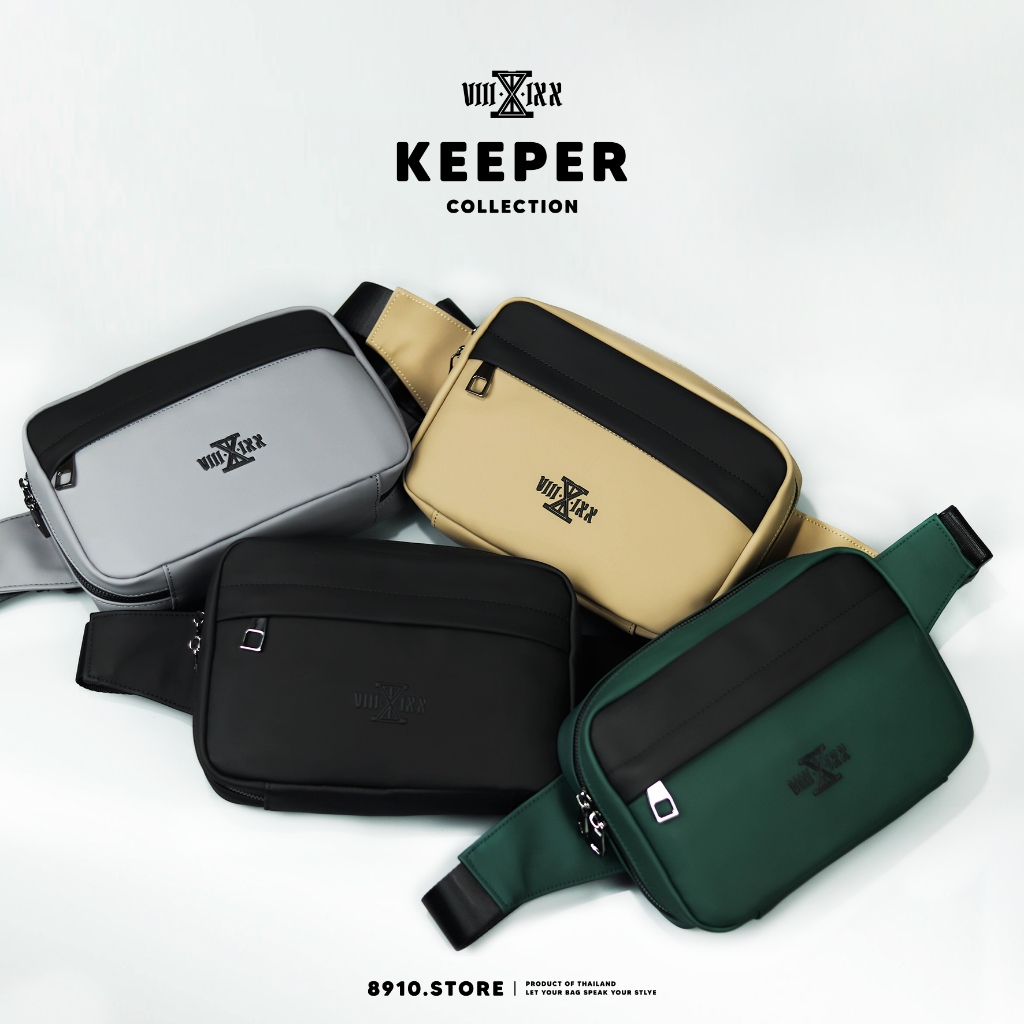 8910 รุ่น KEEPER กระเป๋าคาดอก คาดเอว ผ้ากันน้ำ มี 4 แบบสี ipad mini กระเป๋าแฟชั่น มี 5 ช่องใช้งาน แบ