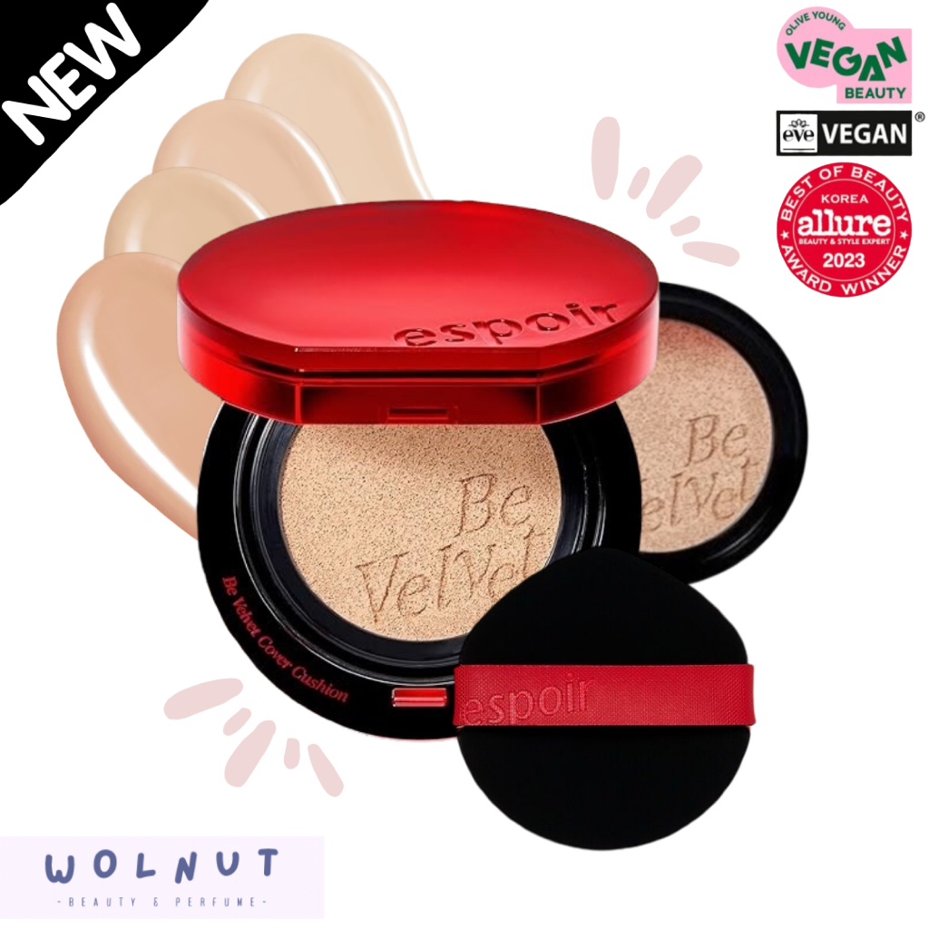 (🐳พร้อมส่ง) ESPOIR Be Velvet Cover Cushion SPF42 PA++ คุชชั่น ตลับแดง ตัวดัง แพ็กเกจ ใหม่ ล่าสุด