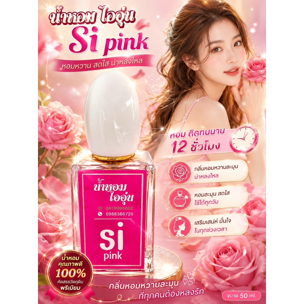 น้ำหอมไออุ่นกลิ่น si pink ติดทนานมีสเนห์159