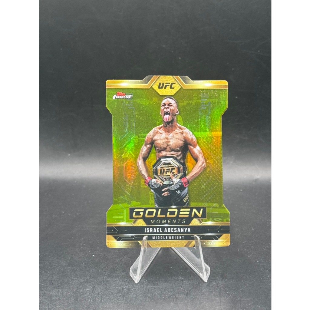 Israel Adesanya - 2025 Topps Finest UFC - "Golden Moments" Die-Cut - Serial Numbered