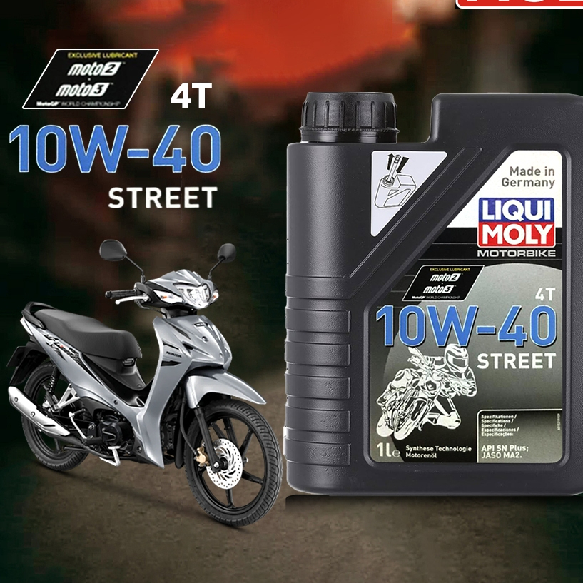 น้ำมันเครื่อง มอเตอร์ไซค์ LIQUI MOLY Street 10W-40 Liqui Moly Motorbike 4T 10W-40 Street ขนาด 1 ลิตร