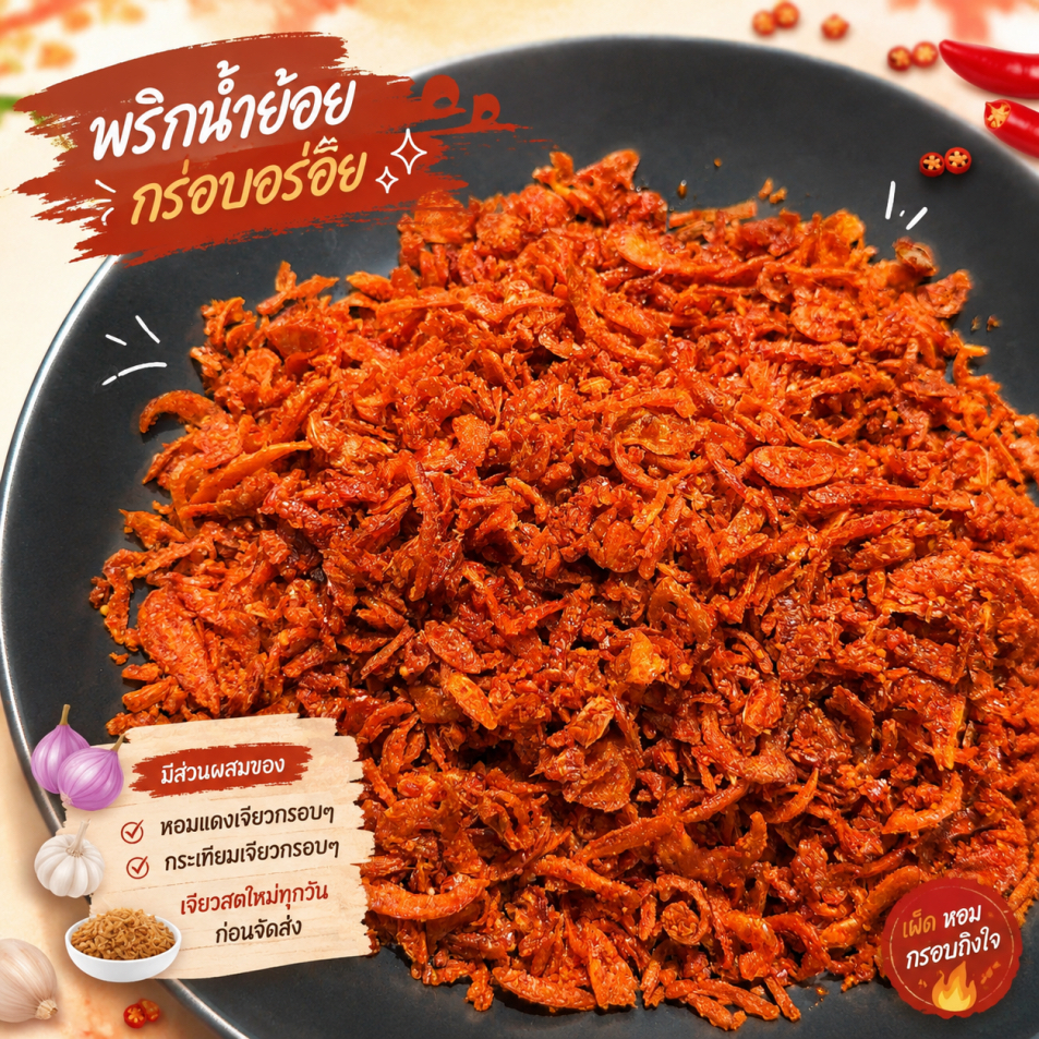 น้ำพริกน้ำย้อย สูตรเด็ดเมืองแพร่ กรอบอร่อย ครบรสมาก Mister.Namprik