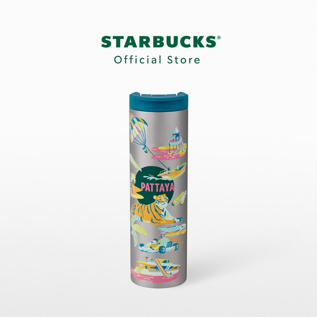 Starbucks Stainless Steel Pattaya Discovery Tumbler 16oz. ทัมเบลอร์สตาร์บัคส์สแตนเลสสตีล ขนาด 16 ออนซ์ A11180259