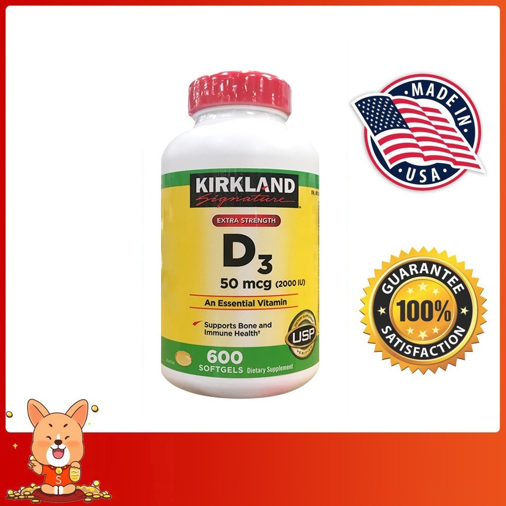 (Exp.02/2028)Kirkland Signature Extra Strength D3 50 mcg 600 Softgels