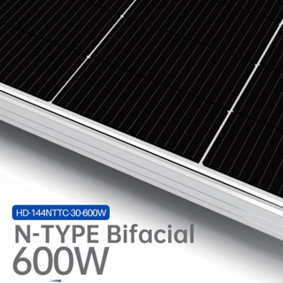 HANDURO แผงโซลาร์เซลล์ N-Type TOPCon Bifacial 600W รุ่น HD-144NTTC-30-600W