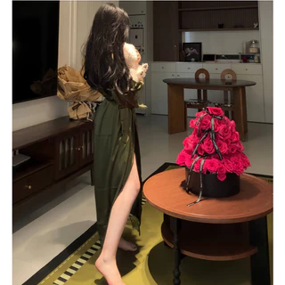 ❤️(ส่งมาจากประเทศไทย)ชุดนอน， เสื้อคลุมอาบน้ําสวย， ลูกไม้เซ็กซี่， สไตล์ฝรั่งเศส， ผ้าซาตินเนื้อนุ่ม，M-2XL