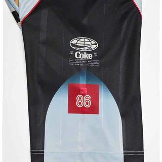 era-won | Coca Cola Jersey Oversized era-won แขนสั้น สำหรับคุณผู้ชาย ลาย Coca Cola สีฟ้า