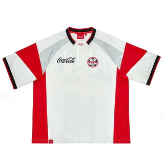 era-won | Coca Cola Jersey Oversized era-won แขนสั้น สำหรับคุณผู้ชาย ลาย Coca Cola สีขาว/แดง