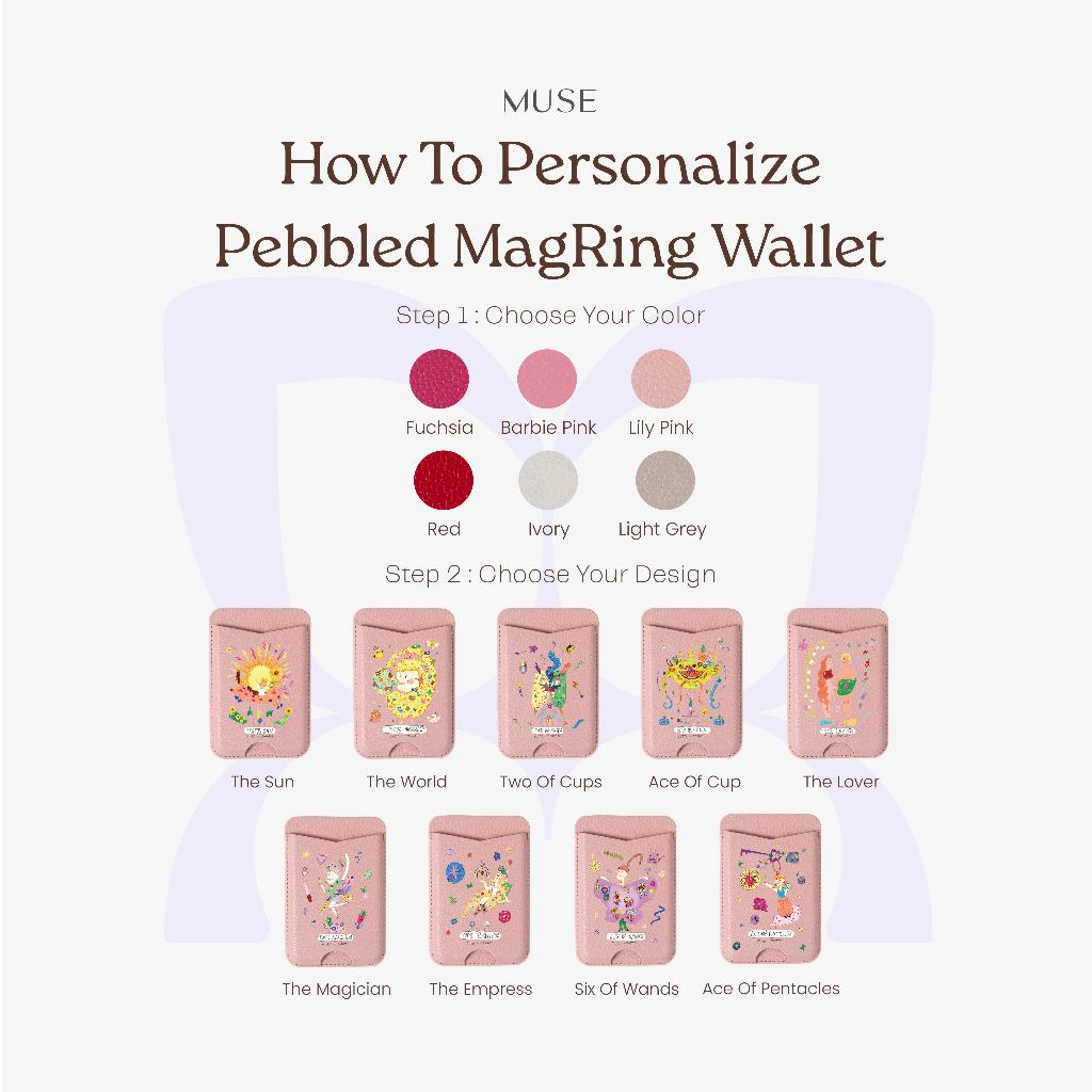 MUSExMONNNAE - Personalized Pebbled MagRing Card Wallet
