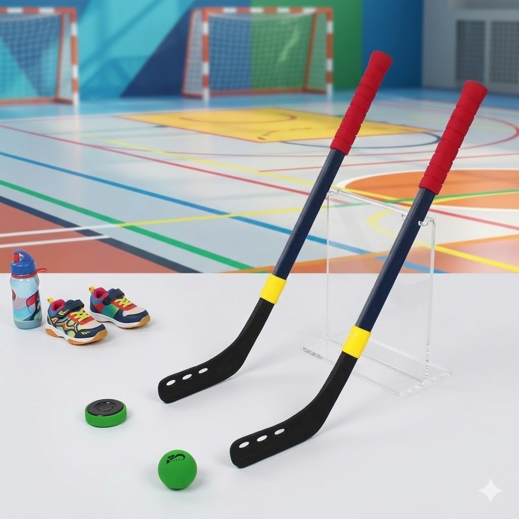 Hockey ฮอกกี้ ไม้ฮ็อกกี้หุ้มยางฟองน้ำ (500 mm./ 50 cm.) ของเล่นออกกำลังกายเด็ก ปลอดภัย มี มอก . มาตรฐาน ส่งออก By Safsof