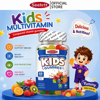 Seehrtt Multivitamin Gummies วิตามินรวมกัมมี่ อาหารเสริม โภชนาการที่สมดุล เสริมสร้างภูมิคุ้มกันให้ร่างกาย บํารุงสมอ100PC