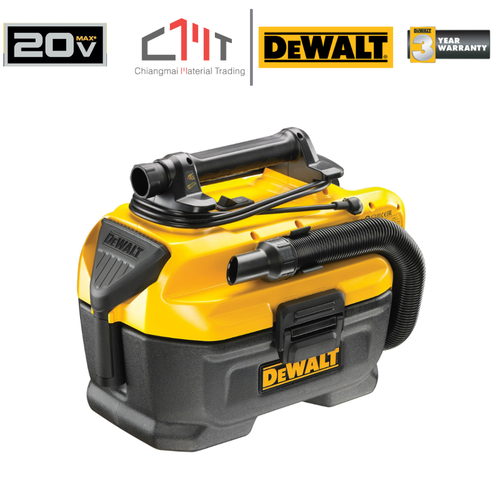 DEWALT เครื่องดูดฝุ่นแห้ง-เปียก ไร้สาย/มีสาย 20V No.DCV584L-QW (เครื่องเปล่า)