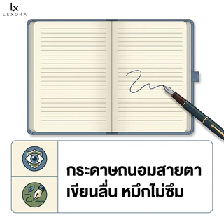 【Lexora】สมุดบันทึก A5/A6 200 หน้า กระดาษถนอมสายตา 80g พร้อมสายรัด สมุดจดงาน สมุดโน๊ต