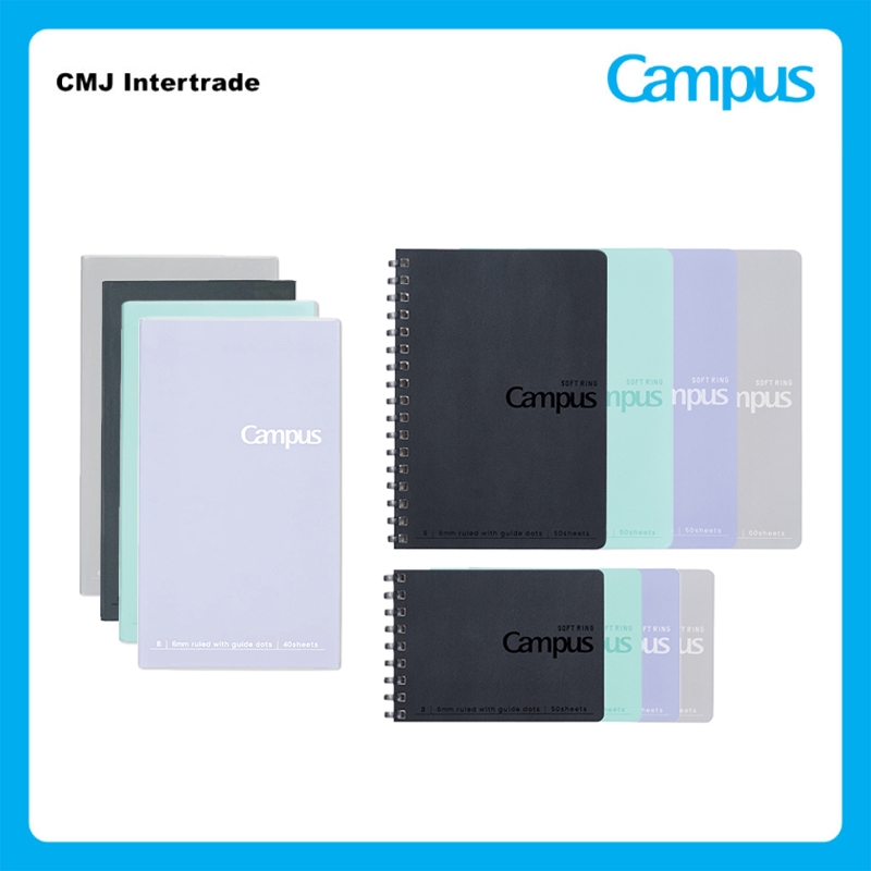 KOKUYO Campus Manabi Notebook สมุดโน้ต รุ่น Manabi semi B5 / A6 / A7 40 แผ่น สมุดจด สมุดบันทึก พกพาง่าย ปกแข็ง มีเส้น