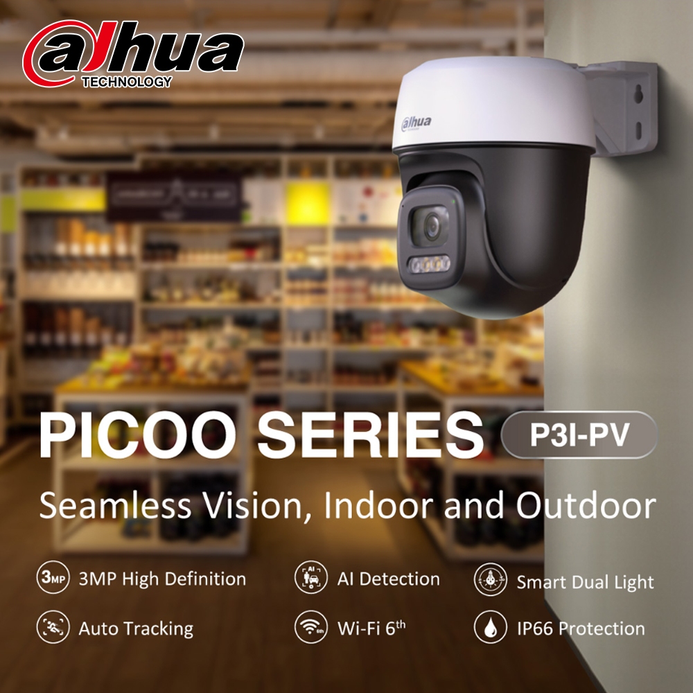 DAHUA กล้องวงจรปิด Wi-Fi รุ่น PICOO P3I-PV ความละเอียด 3MP ภาพสี24ชม. ดูออนไลน์ได้ Two-Way +Alarm รูปที่ 3