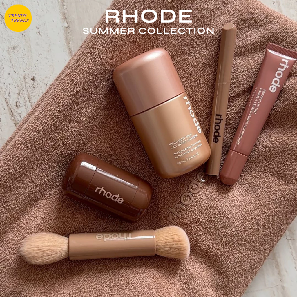 พร้อมส่ง Rhode Summer Collection | Lip Tint, Pocket Bronzer, Highlight Milk, Pocket Brush, Lip Case