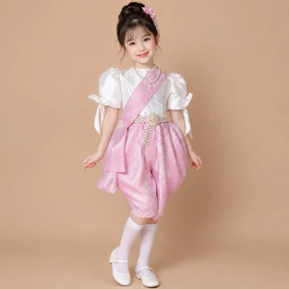 🌷 ชฏา Chada closet ชุดไทยเด็กหญิงสีพาสเทล