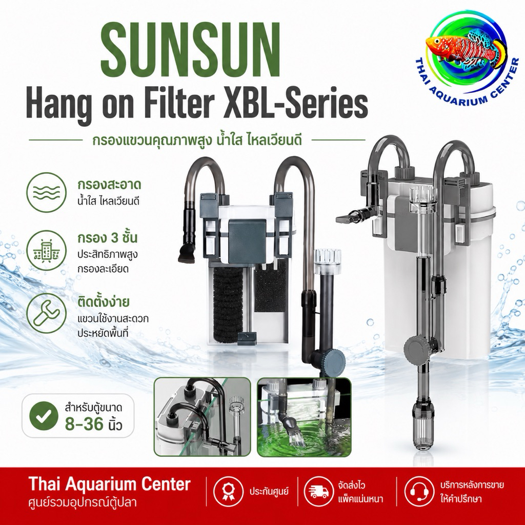 Xiaoli  Hang on Filter รุ่น XBL-300 /XBL-400 /XBL-500 /XBL-600 กรองแขวนข้างตู้ สำหรับตู้ขนาด 8-36 นิ้ว