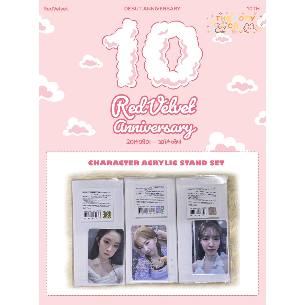 *พร้อมส่งในไทย* Red Velvet 10TH ANNIVERSARY CHARACTER ACRYLIC STAND SET