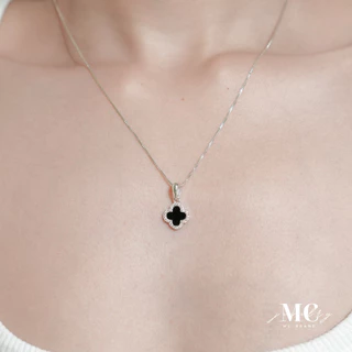 MCbrand.Jewelry🩵 สร้อยคอเงินแท้ 92.5% รุ่น Fortuna Clover🍀 ใบโคลเวอร์ โชคดี [แถมกล่อง+ใบประกัน] ใส่ติดตัวได้ ไม่ลอก