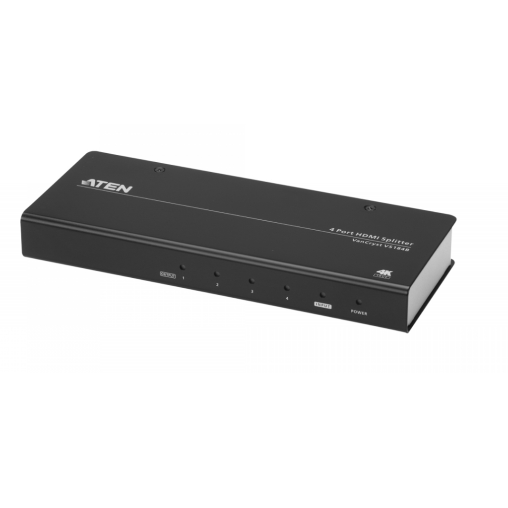ATEN 4-Port 4K HDMI Splitter รองรับ EDID รุ่น VS184B | รับประกัน 3 ปี