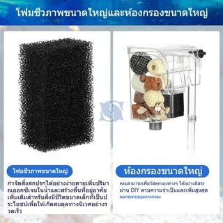 กรองแขวนตู้ปลา น้ำตก พร้อมสกิมเมอร์ กรองน้ำใส เสียงเงียบ ประหยัดไฟ