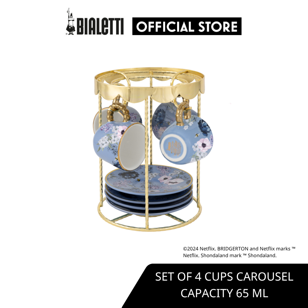 Bialetti Set แก้ว 4 CUPS AND SAUCERS - CAROUSEL BRIDGERTON [BL-BRID007]